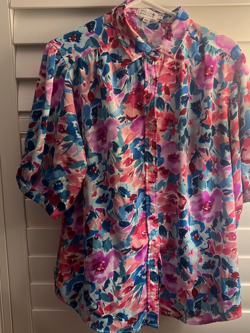 Molly Bracken Floral Top in Pink, Purple & Blue